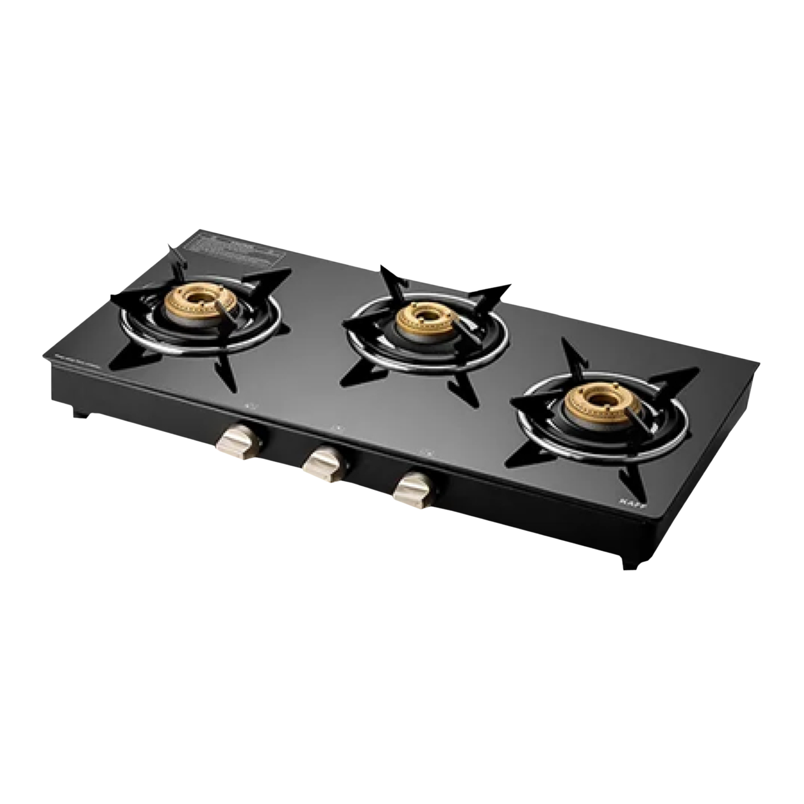 Buy KAFF CTE713B Toughened Glass Top 3 Burner Manual Gas Stove Matte 